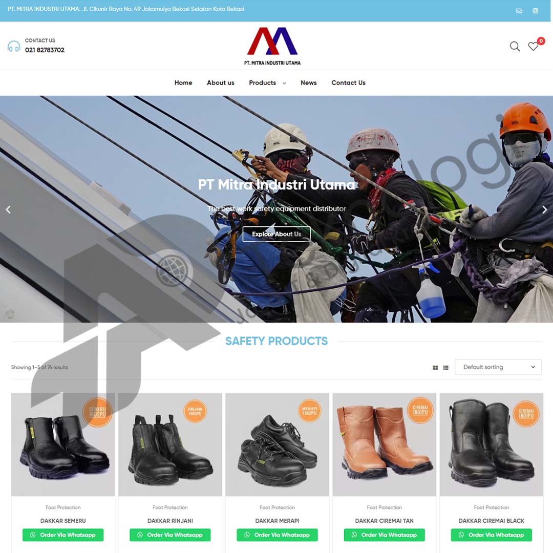 Pembuatan website company profile PT. Mitra Industri Utama